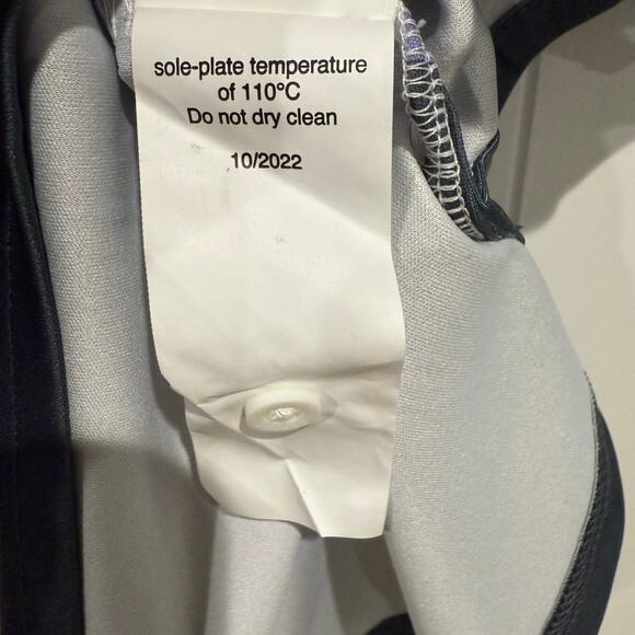 Oakley Hydrolix Men Golf Polo Shirt Large White Purple Colorblock Rugby Logo NEW - Picture 7 of 8